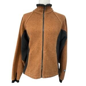 Kuhl Vintage Alf Glacier‎ Fleece Jacket Full Zip Women’s Small Orange